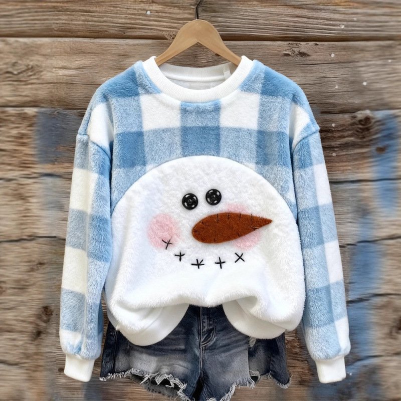 Women's Flannel Hoodie For Christmas, Autumn And Winter - Image 5