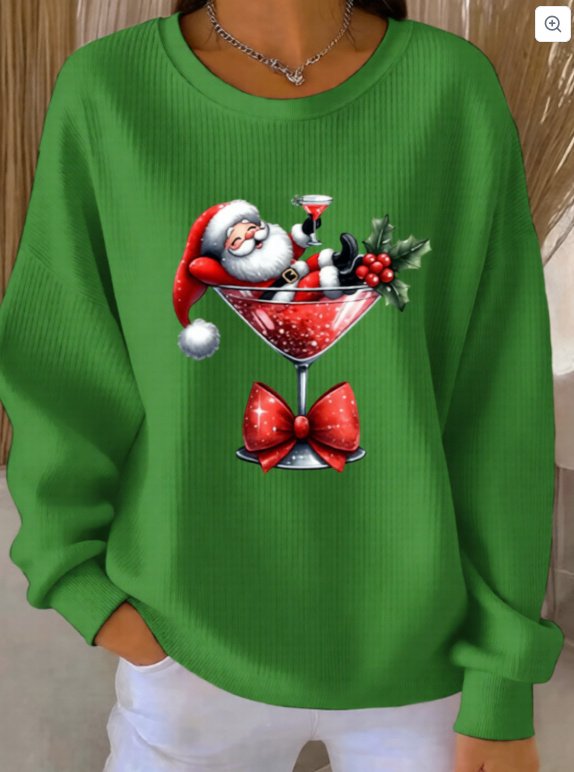 Relaxed-fit Casual Autumnwinter Long-sleeve Crew-neck Sweatshirt - Image 6