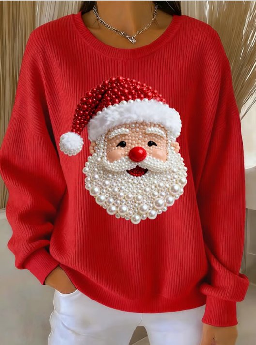 Relaxed-fit Casual Autumnwinter Long-sleeve Crew-neck Sweatshirt - Image 10