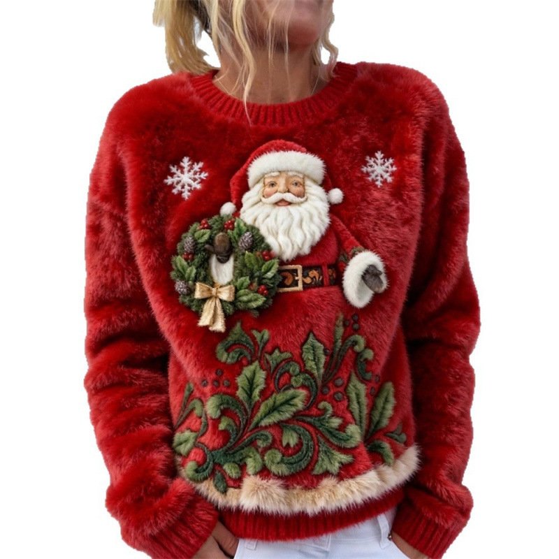 Women's Flannel Hoodie For Christmas, Autumn And Winter - Image 6