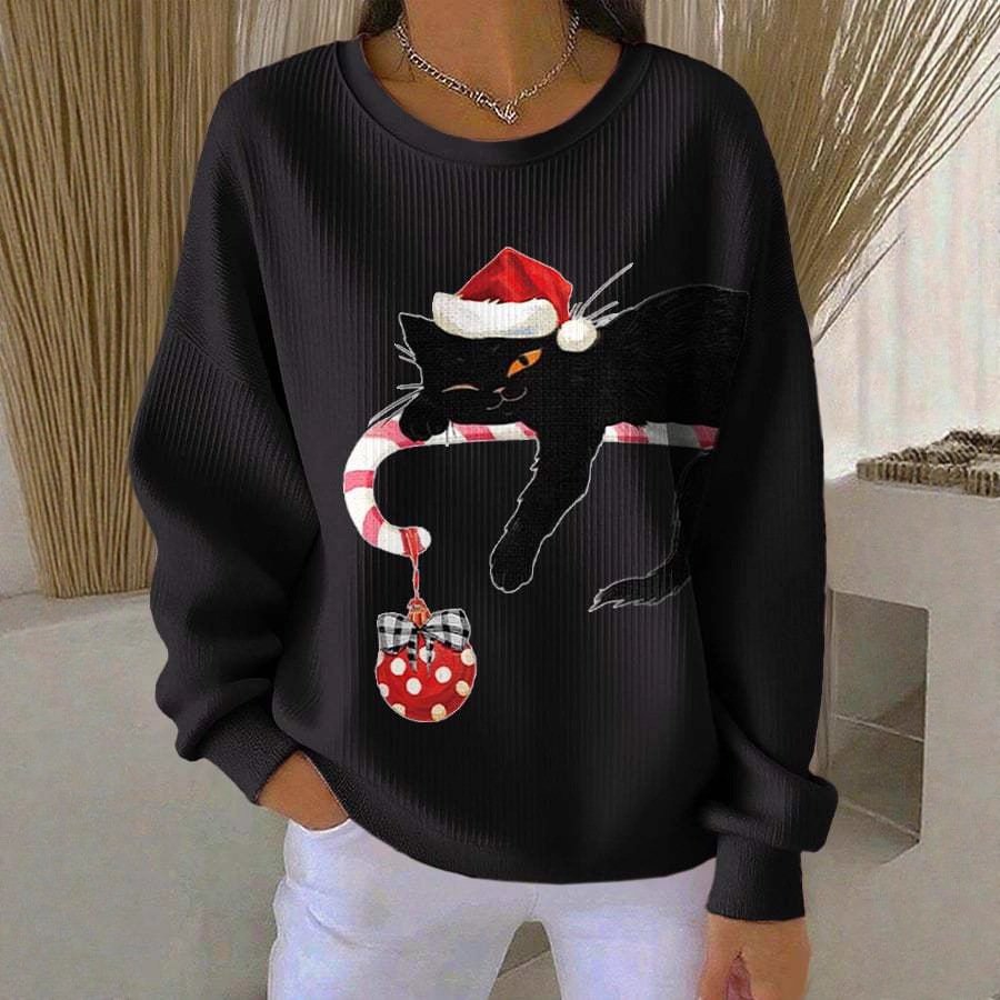 Relaxed-fit Casual Autumnwinter Long-sleeve Crew-neck Sweatshirt - Image 4