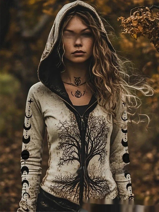 Lady's 3D Digital Print Loose Sweatshirt - Image 2