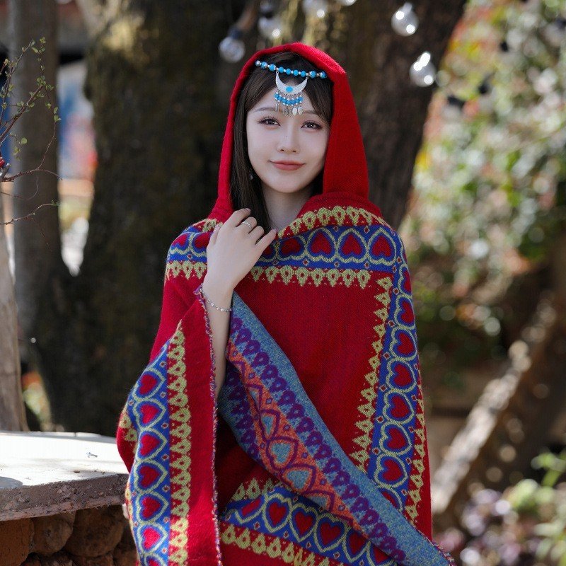 Ethnic Style Desert Seaside Photograph Cloak Autumn And Winter Artificial Cashmere Scarf - Image 9