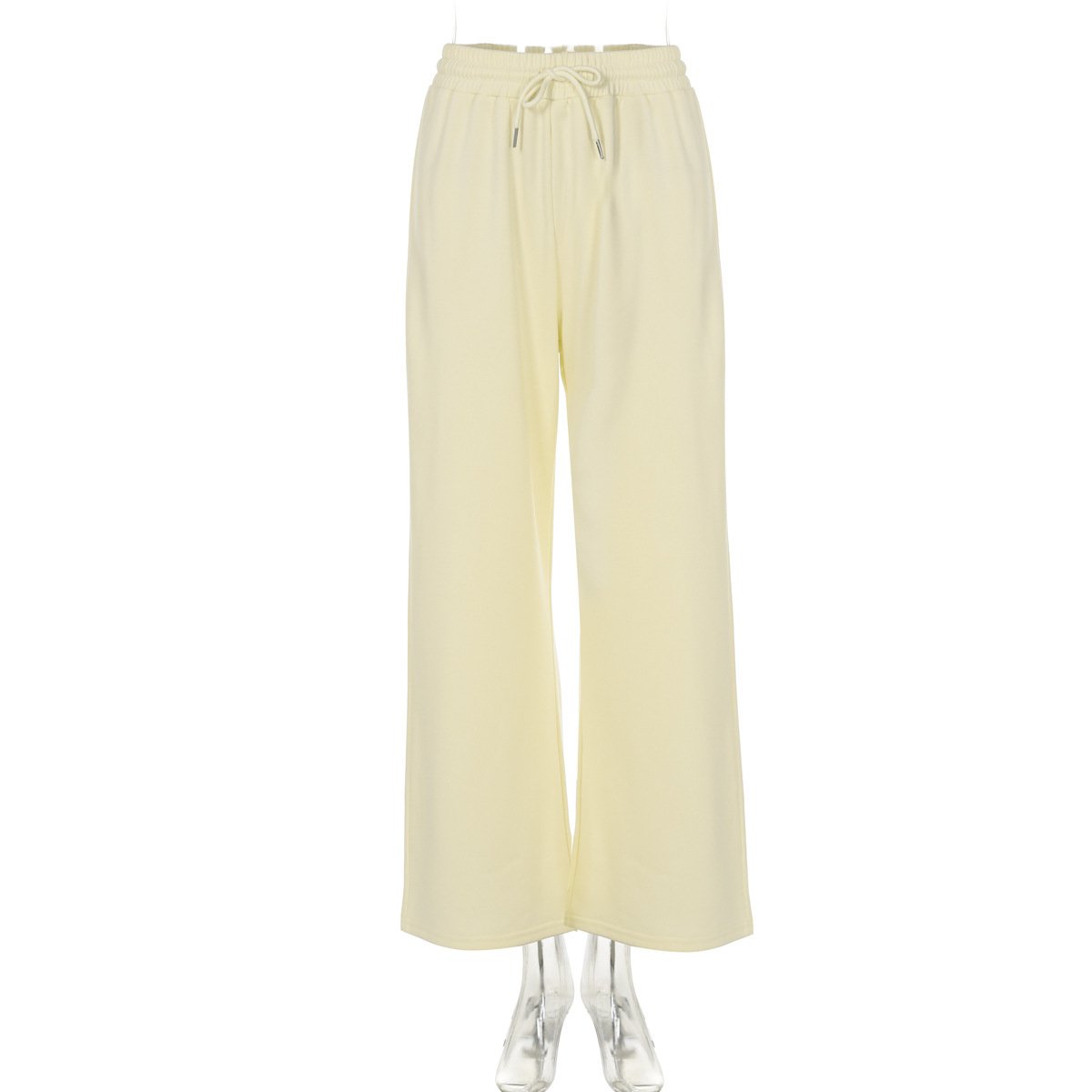 Fashion Casual Loose Drawstring Tight Waist Solid Color Trousers - Image 8