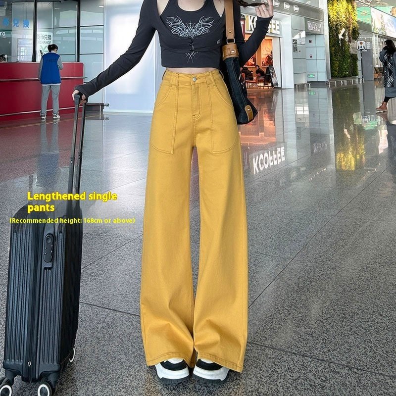 Women's High Waist Straight Jeans Loose Wide Leg - Image 9