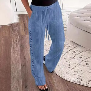 Casual Jeans Like Side Lace Trousers
