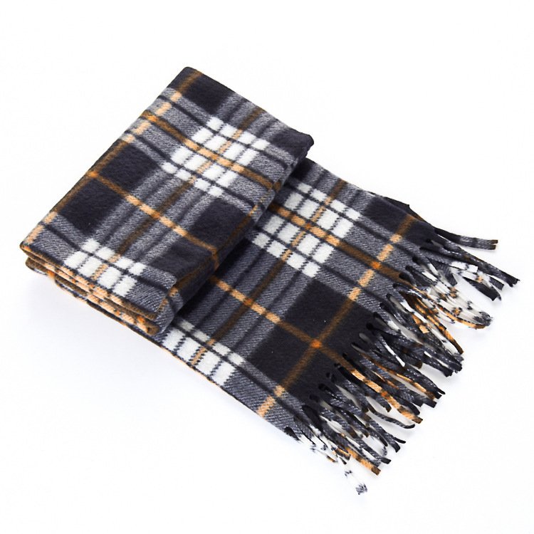 Autumn And Winter Black And White Plaid Plus-sized Thickening Thermal Men's And Women's Scarf - Image 9