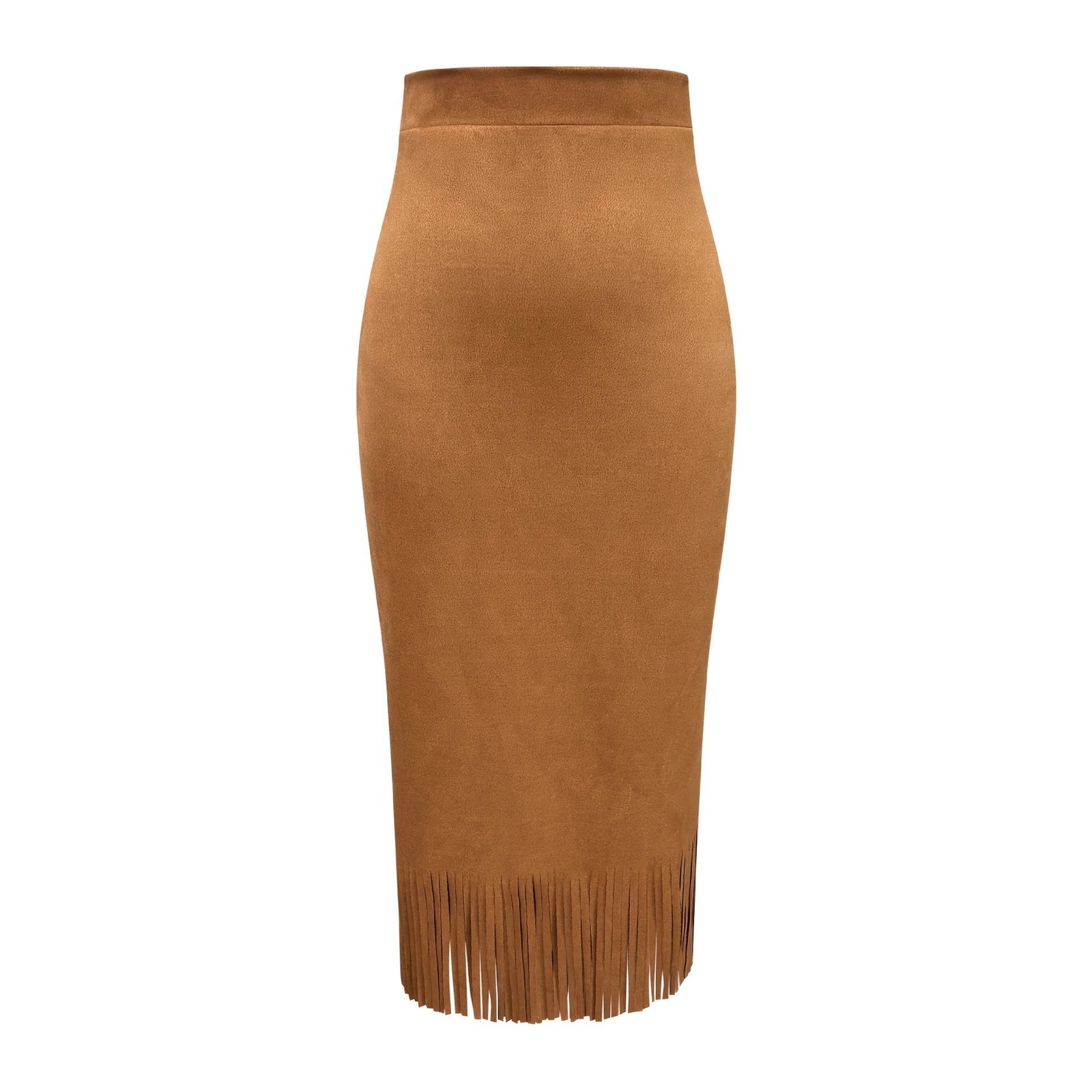Women's Fashionable Elegant Long Suede Skirt Comfortable Slim Fit - Image 7