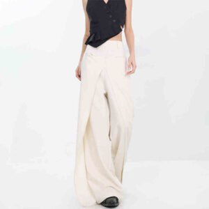 Black Straight Loose Casual Pants Women's Suit Pants