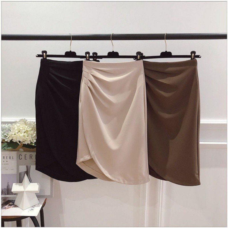 Sexy Pleated High Waist Look Taller Slimming Sheath Skirt - Image 2