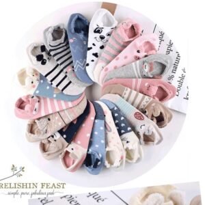 Cute Animals Cotton Short Socks Creative Cartoon Pure Socks Casual Funny Socks Spring Summer Fox Socks