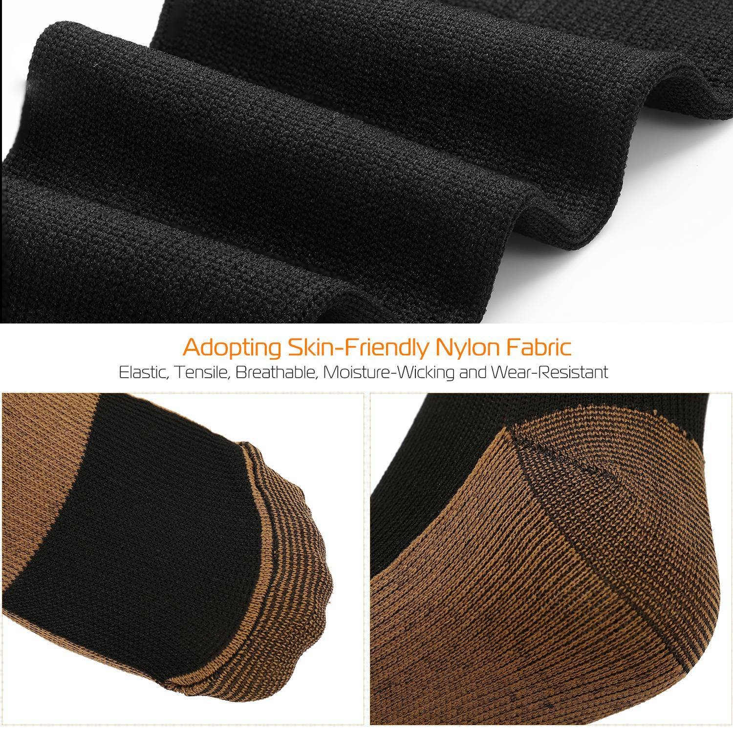 Unisex Copper Compression Socks Women Man Durable Hose Graduated Support Socks For Running Nursing Shin Splints Edema Swelling Recovery - Image 6