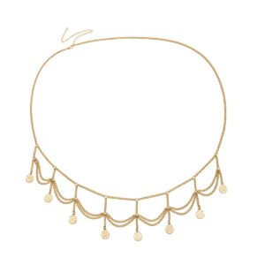 Personality Multi-layer Embossed Coin Tassel Waist Chain