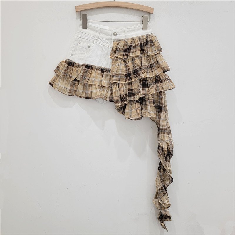 Short Stitching Fashionable All-match Irregular Cake Skirt - Image 6