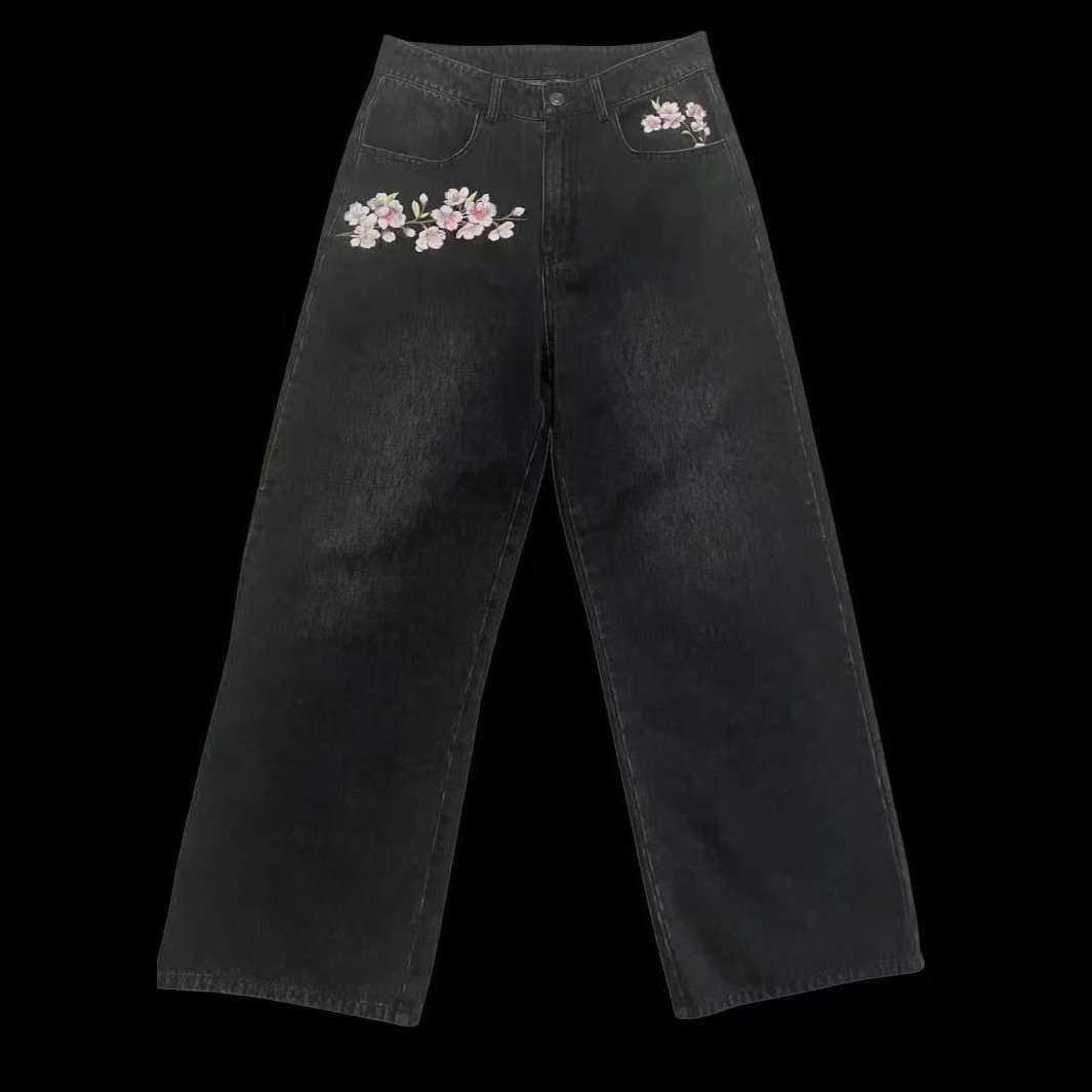 Women's American Retro Washed Casual Loose Pants - Image 3