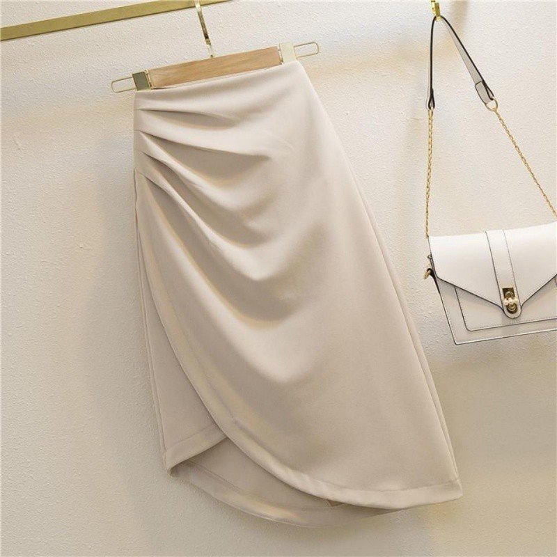 Sexy Pleated High Waist Look Taller Slimming Sheath Skirt - Image 6
