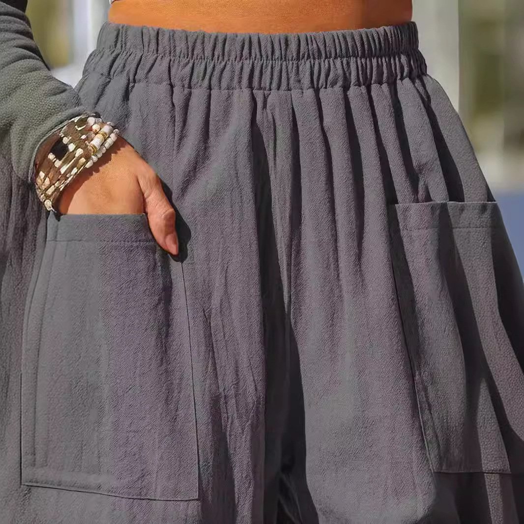 Women's Cotton And Linen Casual Pants Vacation Style - Image 4