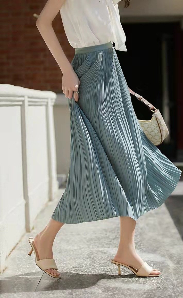 Spring And Summer New Exquisite Artistic Pleated Fairy Pleated Skirt - Image 9