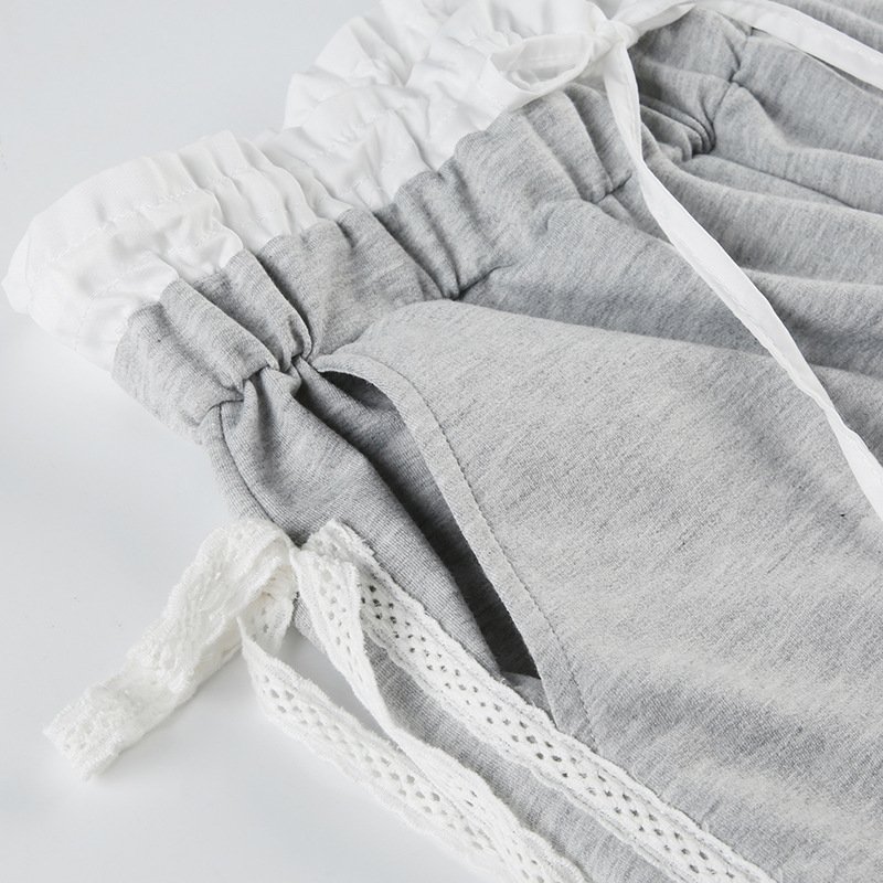Women's Fashion Stitching Bow Casual Sweatpants - Image 9