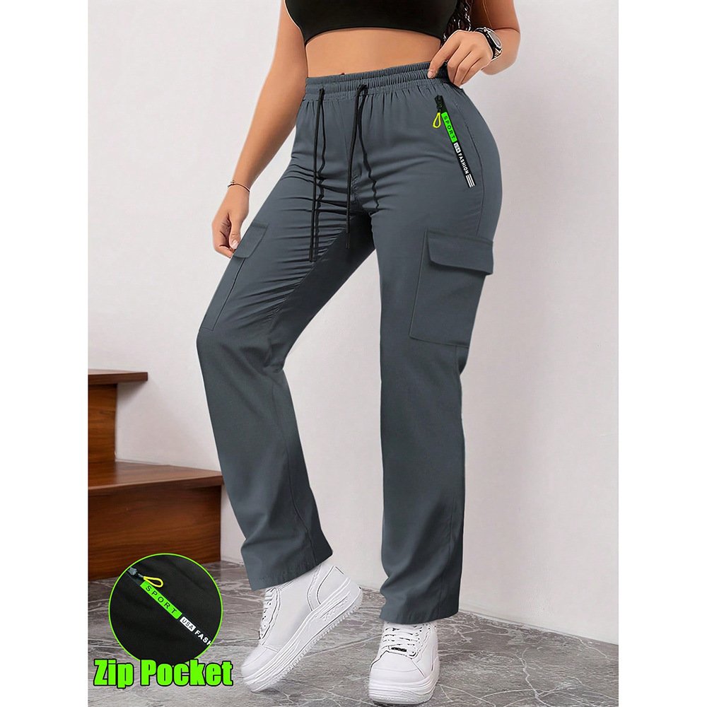 Women's Casual Retro Large Pocket Casual Pants - Image 2