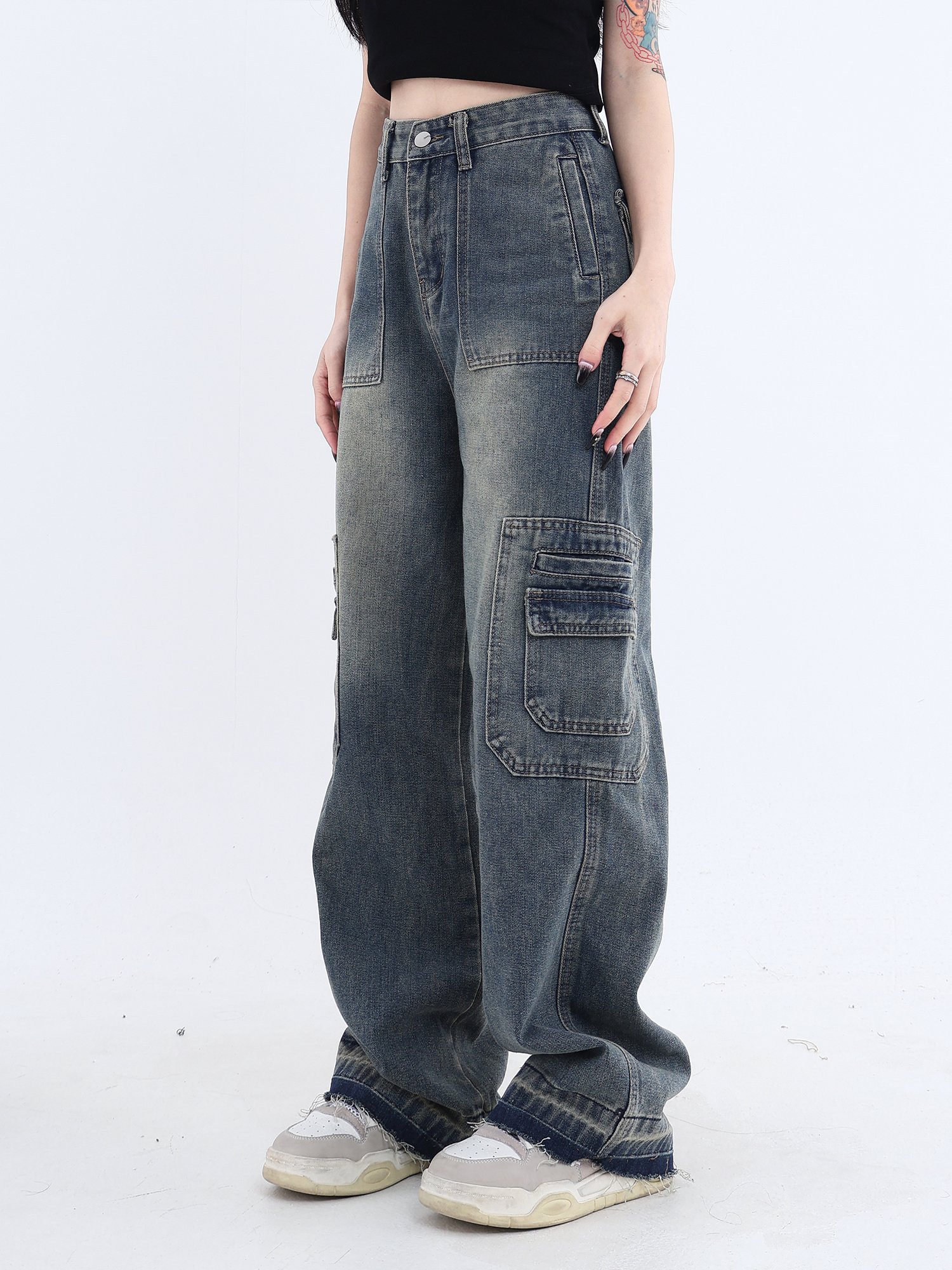American Vintage High Waist Jeans Women's Wash - Image 4