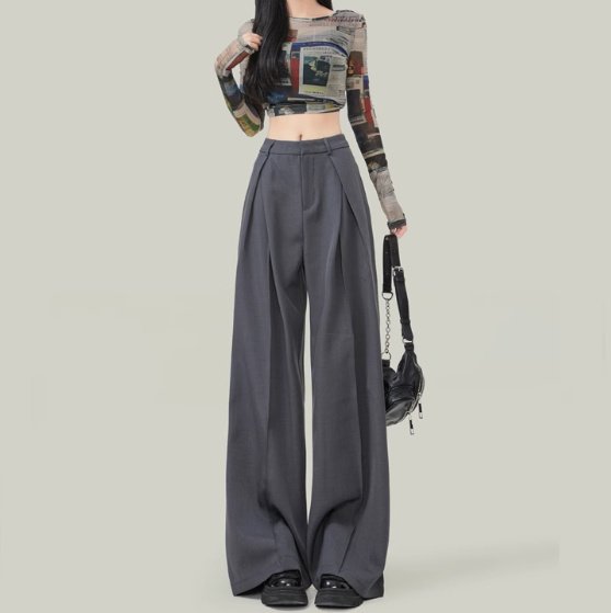 Summer Drape Petite High Waist Wide Leg Casual Pants - Image 2