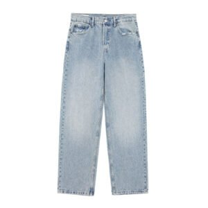 Women's Perforated Hole Decoration Loose Jeans