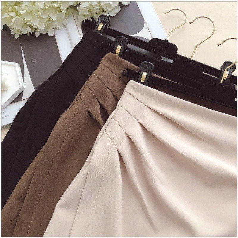 Sexy Pleated High Waist Look Taller Slimming Sheath Skirt - Image 3
