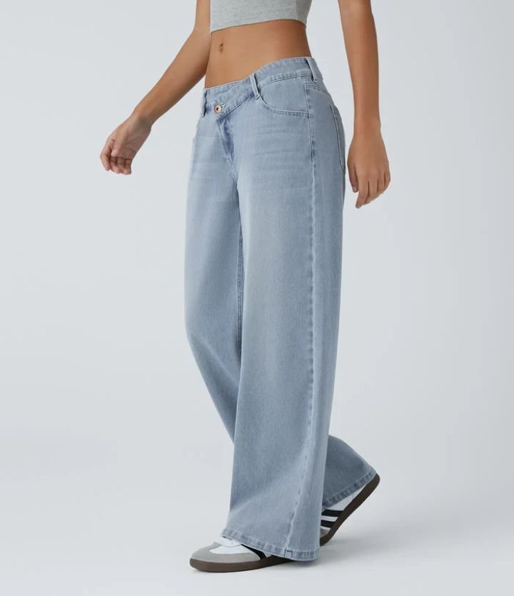 European And American Ladies Special High Waist Straight Jeans - Image 5