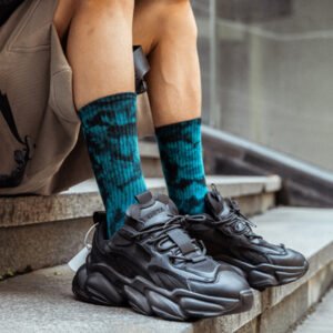Tie-dye Socks For Men And Women In The Middle Tube High Top Street