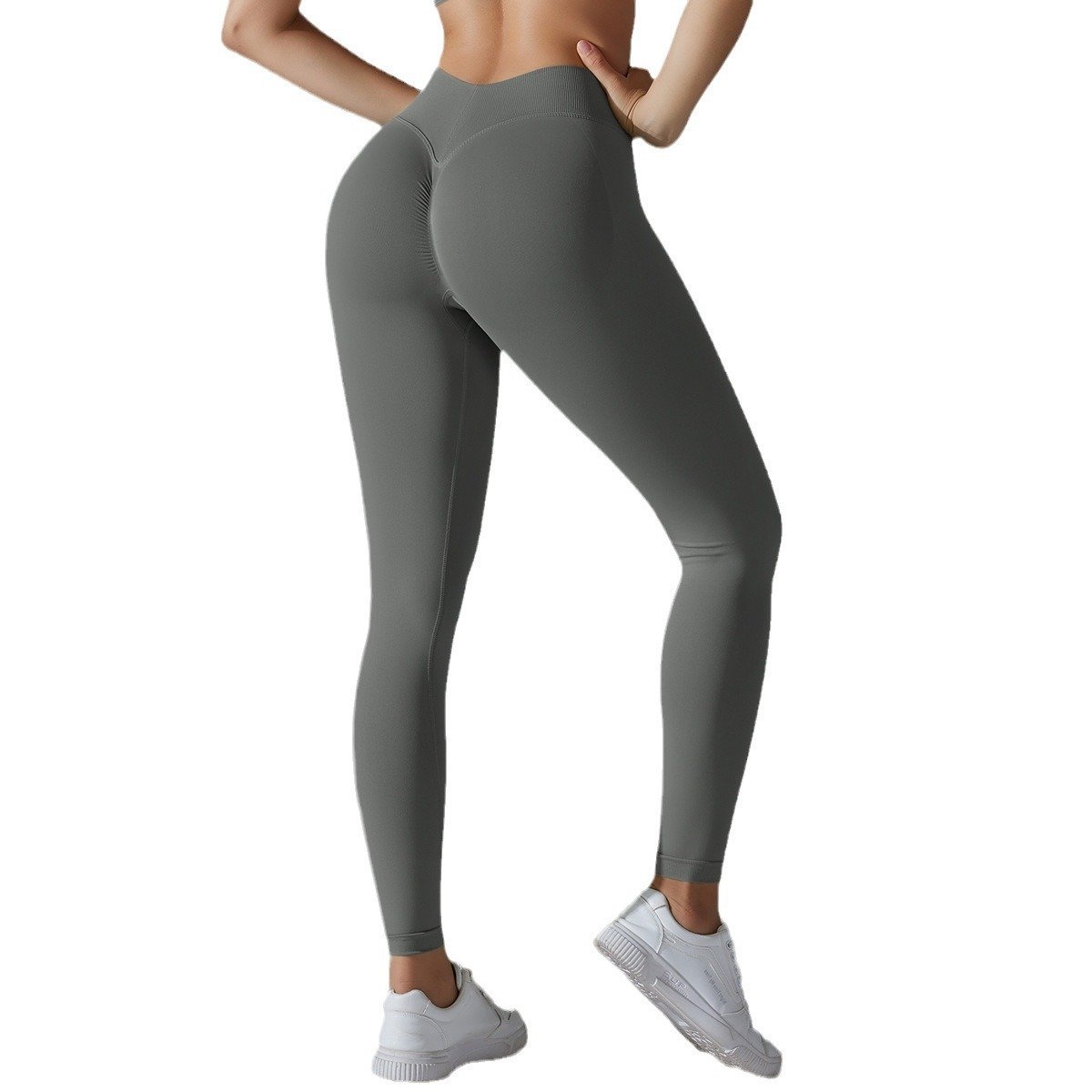 Seamless Back V Waist Peach Hip Shaping Training Yoga Pants Sports Running Hip Shaping Fitness Pants - Image 4