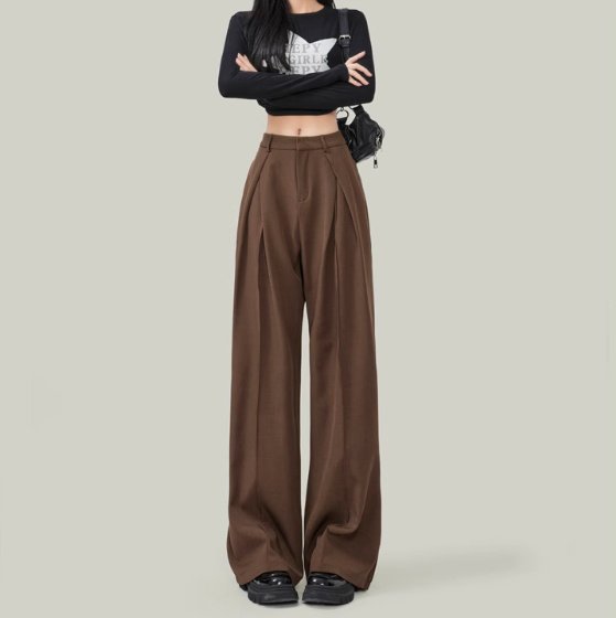 Summer Drape Petite High Waist Wide Leg Casual Pants - Image 4
