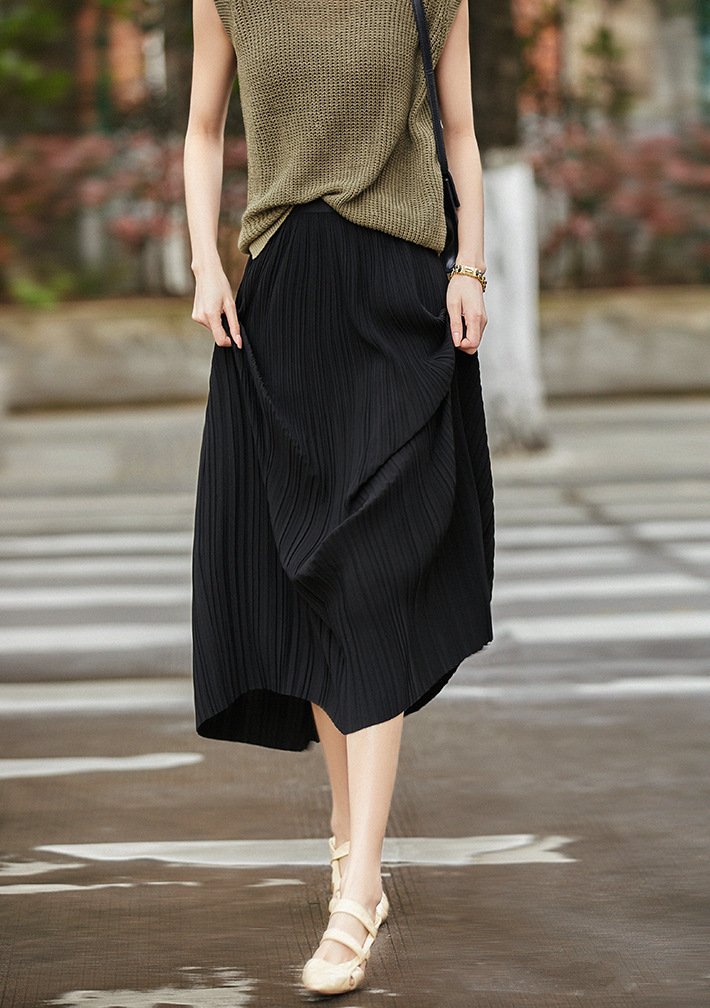 Spring And Summer New Exquisite Artistic Pleated Fairy Pleated Skirt - Image 7