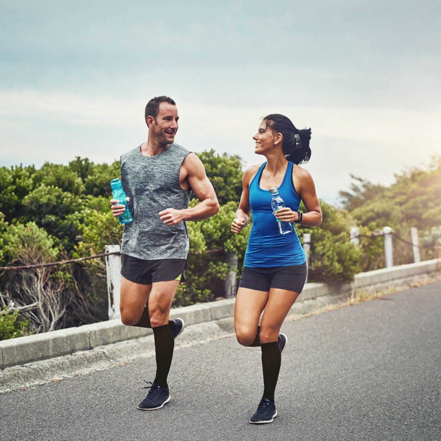Unisex Copper Compression Socks Women Man Durable Hose Graduated Support Socks For Running Nursing Shin Splints Edema Swelling Recovery - Image 7