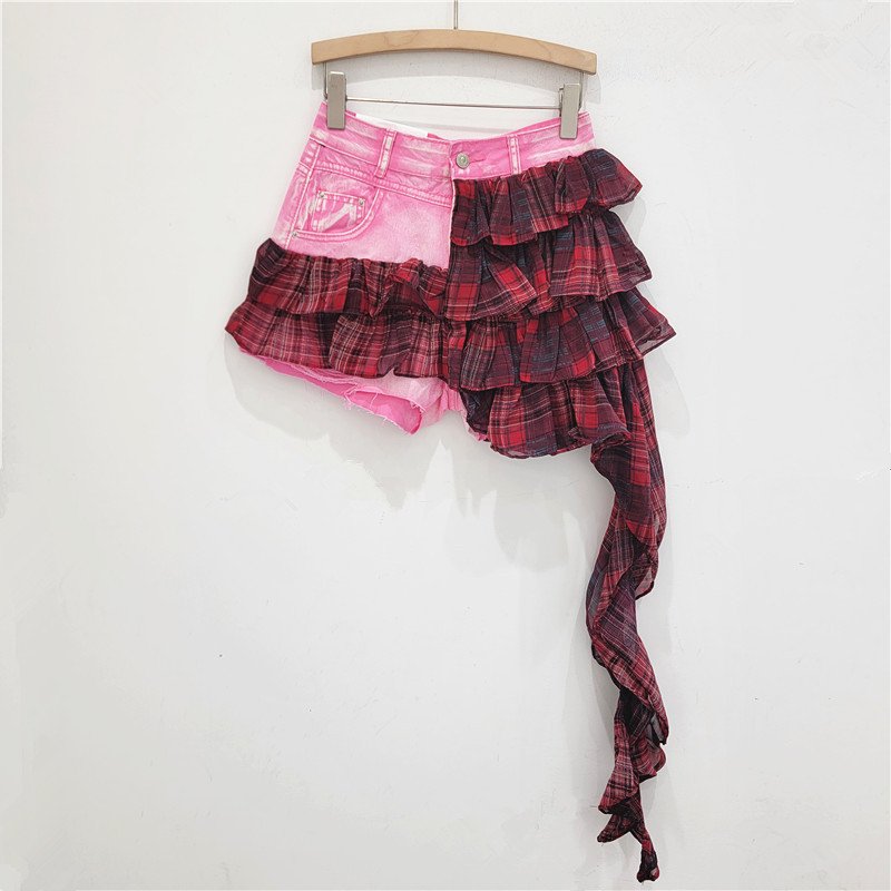 Short Stitching Fashionable All-match Irregular Cake Skirt - Image 7