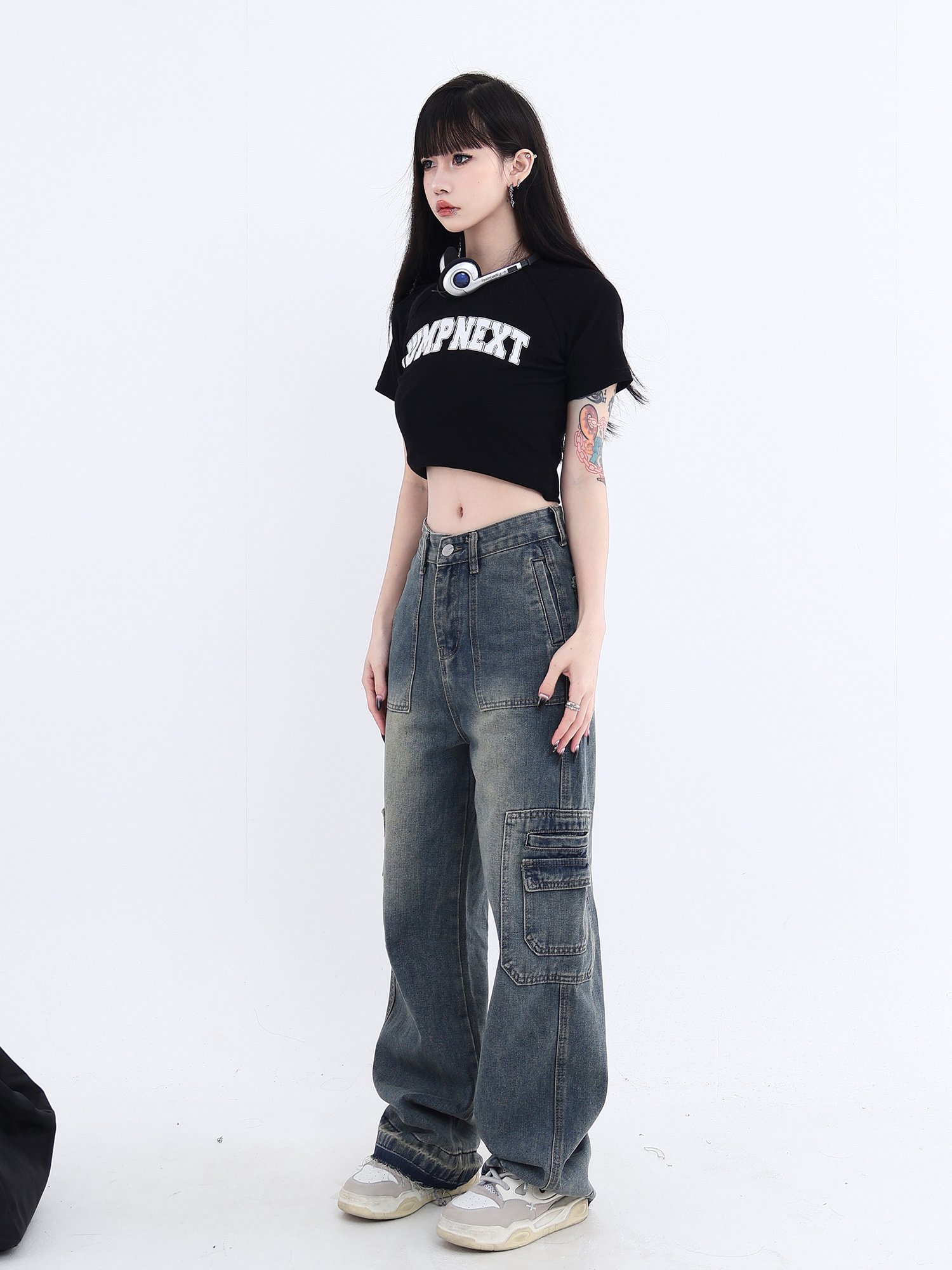 American Vintage High Waist Jeans Women's Wash - Image 3