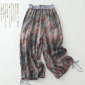 Cotton And Linen Art Retro Women's Casual Pants Loose Print