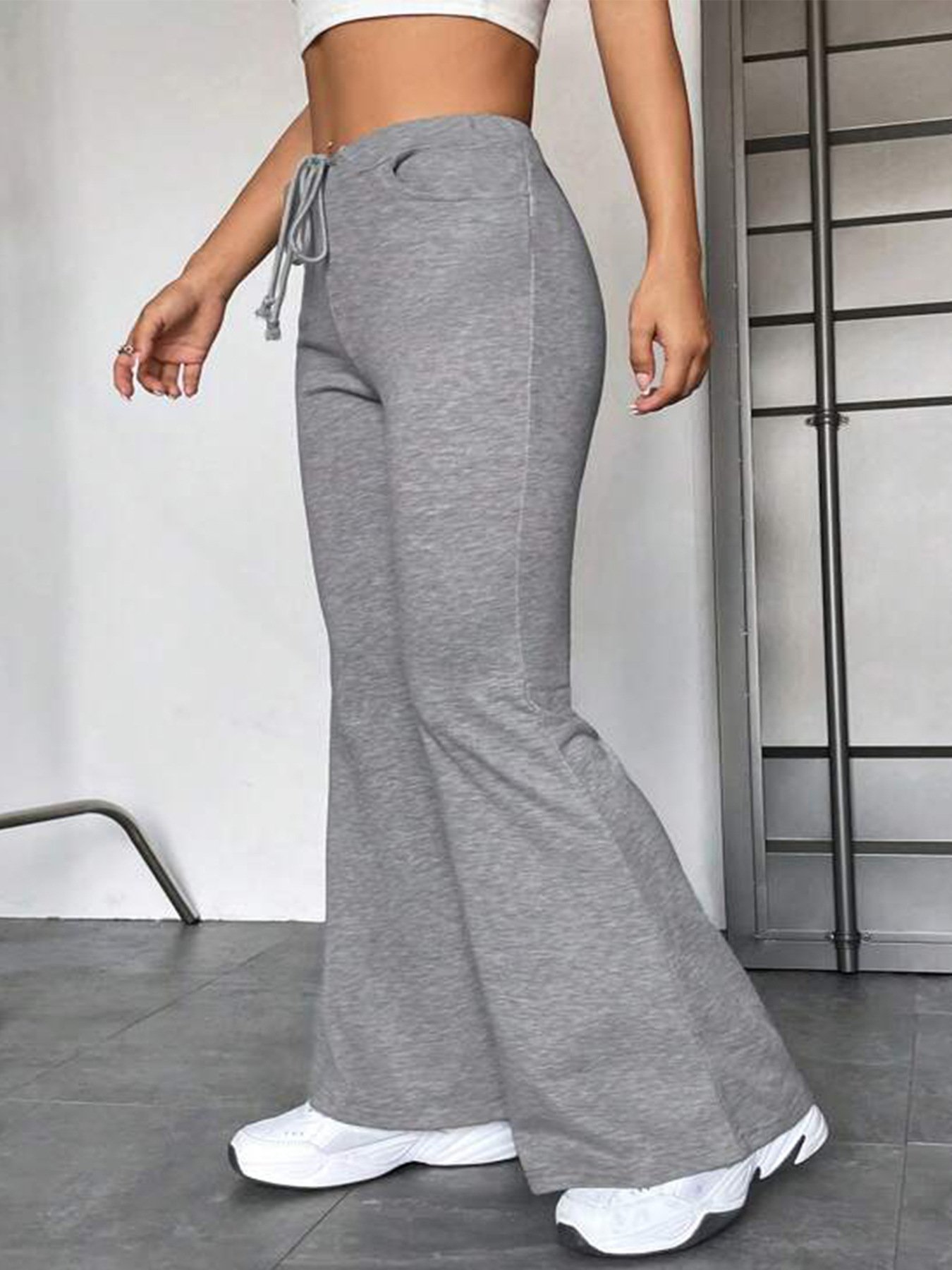 European And American Stitching Yoga Exercise Pants Outdoor Casual Flared Pants - Image 3