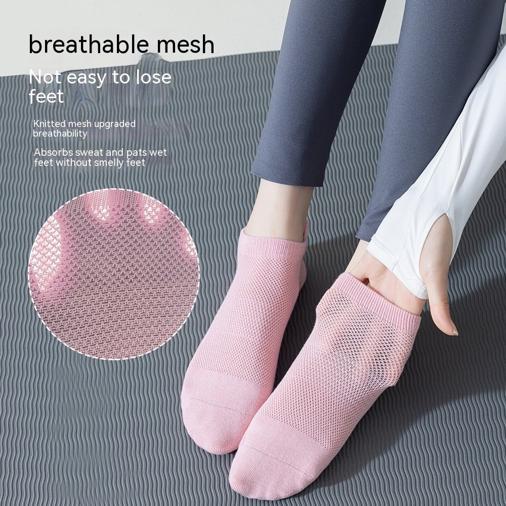Women's Pure Cotton Non-slip Silicone Indoor Fitness Pilates Socks - Image 2