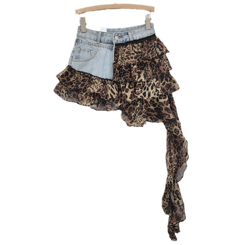Short Stitching Fashionable All-match Irregular Cake Skirt - Image 5