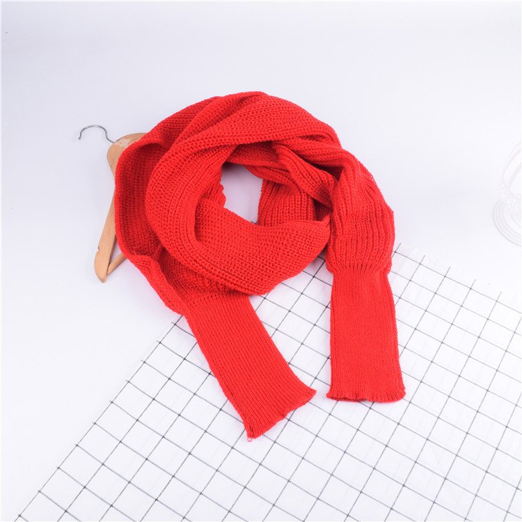 Autumn And Winter Women's Knitted Wool Scarf Shawl With Sleeves - Image 3