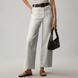 Plus-size High-waisted Slimming Solid-color Suit Pants