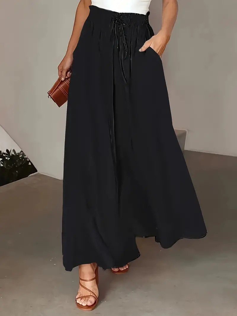 Polka Dot Print Trousers Fashion Loose Elastic Waist Wide-leg Pants Women's Clothing - Image 9