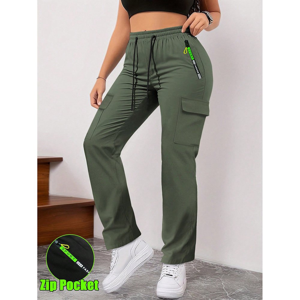Women's Casual Retro Large Pocket Casual Pants - Image 3