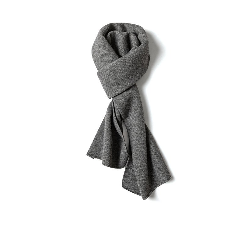 100 Pure Cashmere Scarf Men's And Women's Winter Long Thickened Knitted - Image 9
