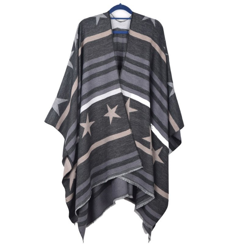Cashmere Cape Split Shawl Air Conditioning Blanket - Image 8