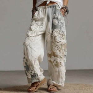 Retro-print Women's Casual Sweatpants