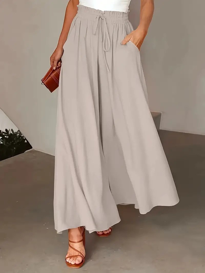 Polka Dot Print Trousers Fashion Loose Elastic Waist Wide-leg Pants Women's Clothing - Image 8