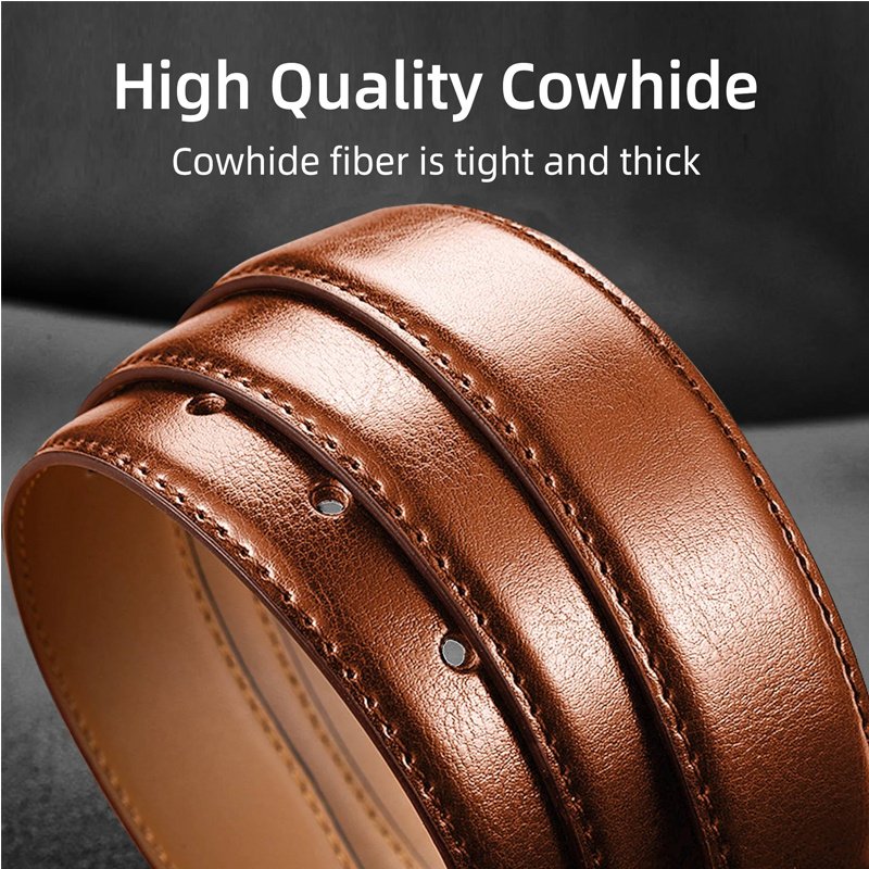 Woman Belt, 110cm,Leather Dress Belts With Single Prong Buckle For Suits, Jeans, Uniform, Light Brown - Image 3