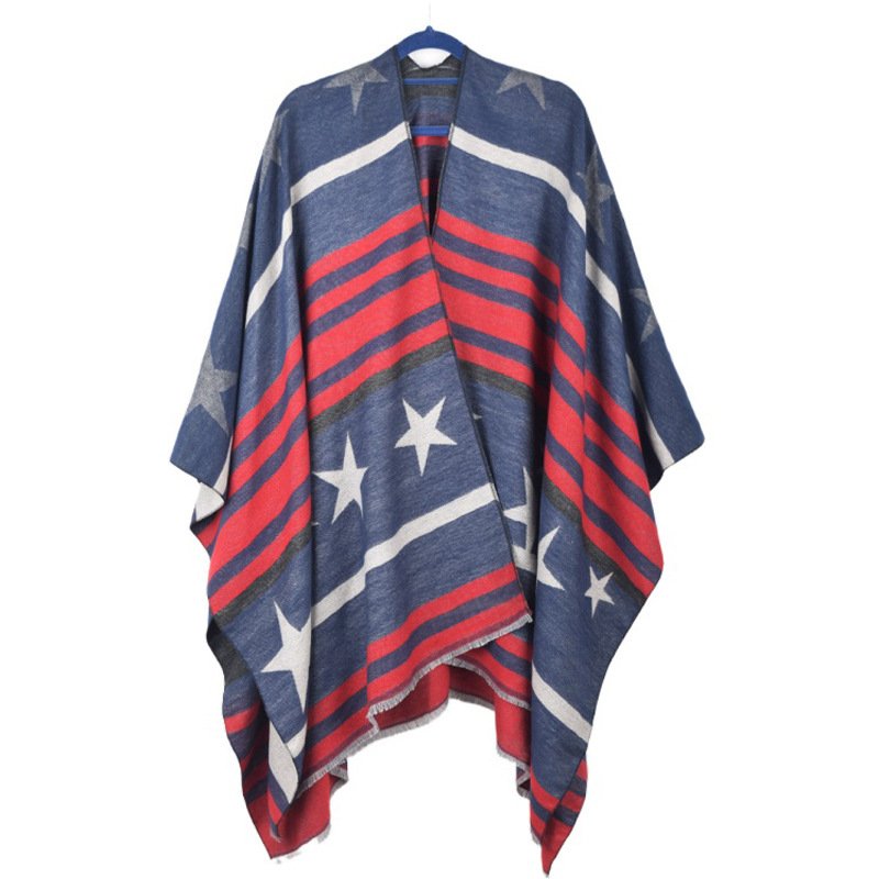 Cashmere Cape Split Shawl Air Conditioning Blanket - Image 6